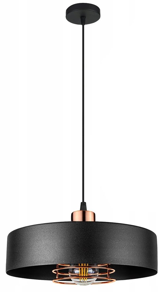 Hanglamp APP1246-1CP Zwart/Rose goud