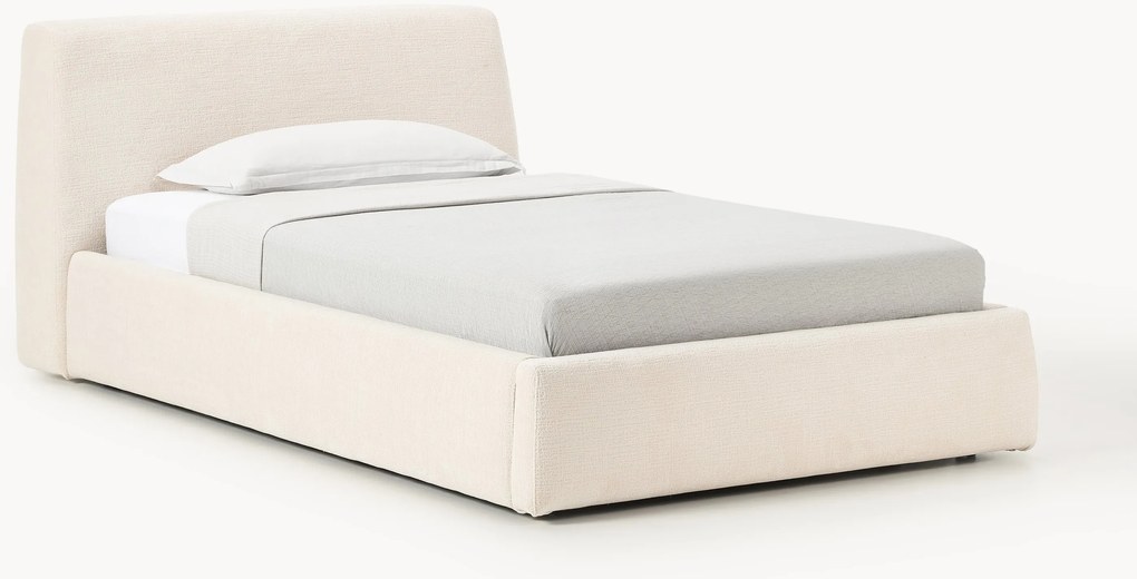 Gestoffeerd eenpersoonsbed Cloud met opbergruimte