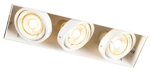 Set van 6 Inbouwspot wit draai- en kantelbaar trimless 3-lichts - Oneon GU10 Binnenverlichting Lamp