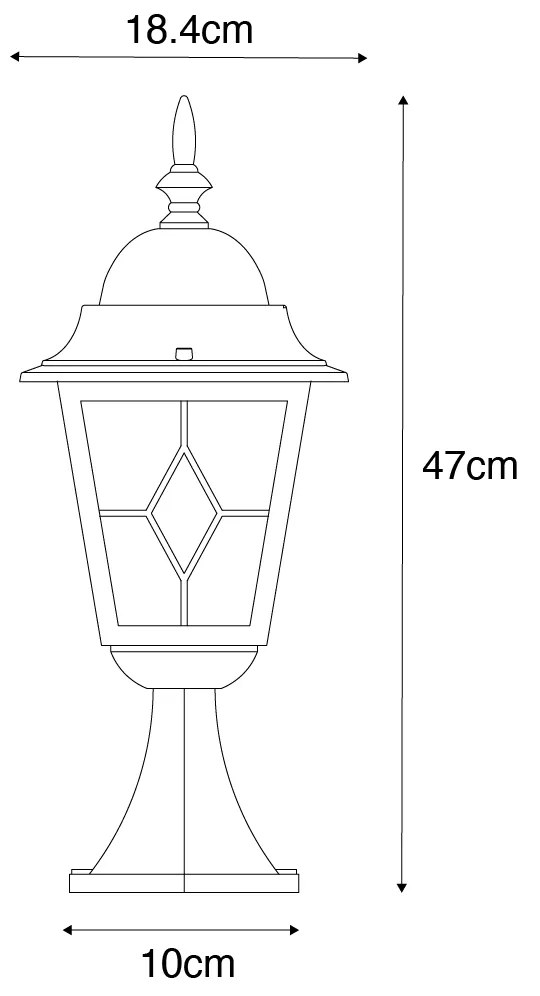 Vintage buiten lantaarn antiek goud 45 cm - Antigua