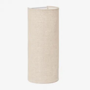 Kiraz Linnen Wandlamp ↔︎ 15 X ↑35 Cm & Linnen Beige – Crème - Sklum