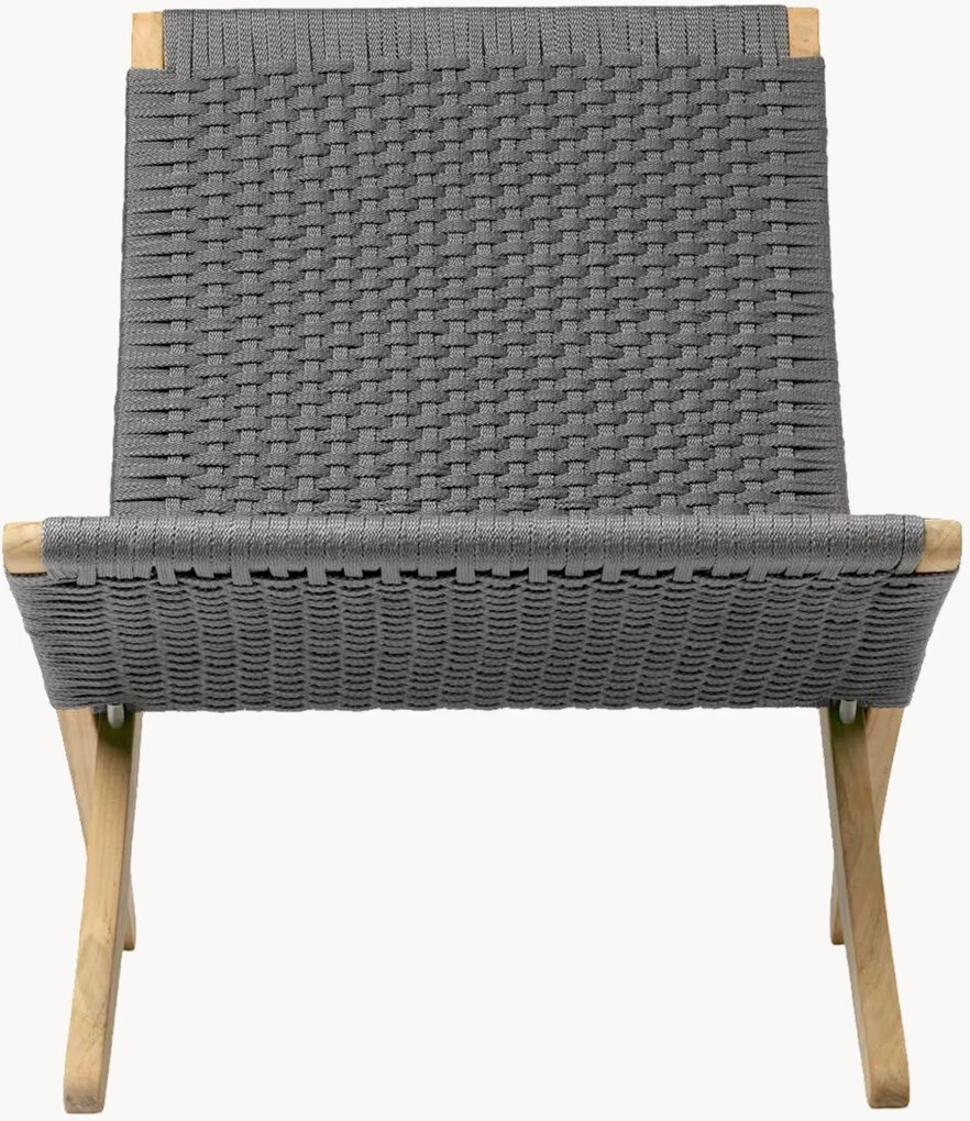 Stoel Rope Charcoal stoel van onbehandeld teakhout Cuba