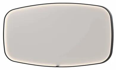 INK SP31 spiegel - 160x4x80cm contour in stalen kader incl dir LED - verwarming - color changing - dimbaar en schakelaar - mat zwart 8409880