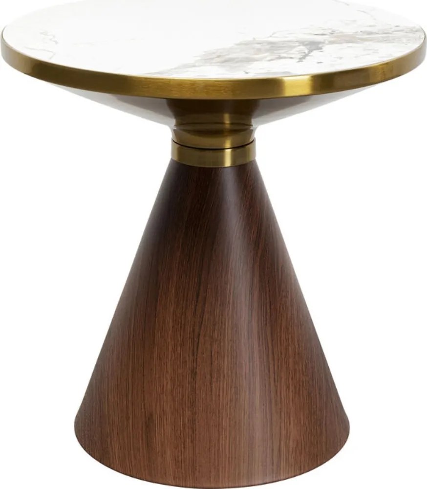 Kare Design Cono Ronde Bijzettafel Marmer - 50 X 50cm.