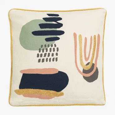 Vierkant Kussen 45x45 Cm Van Galvin-katoen Meerkleurig Classic - Sklum