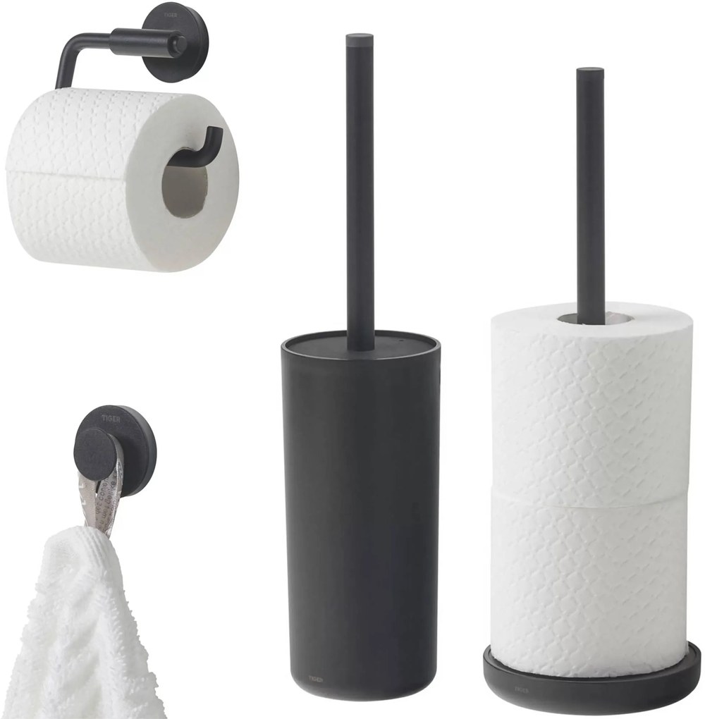 Tiger Urban toiletaccessoires set 4-delig vrijstaand Zwart