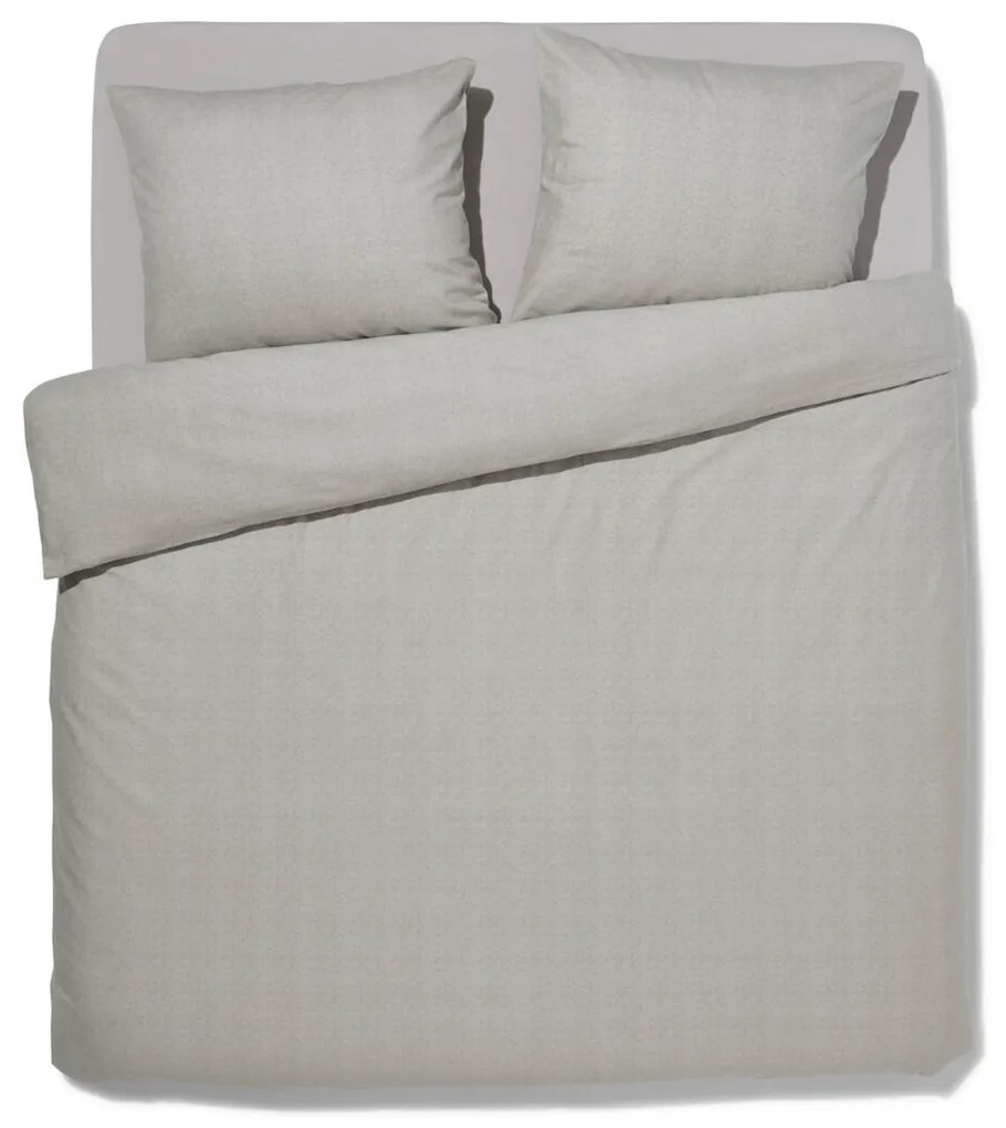 HEMA Dekbedovertrek Flanel 240x200/220 Melange Grijs (lichtgrijs)