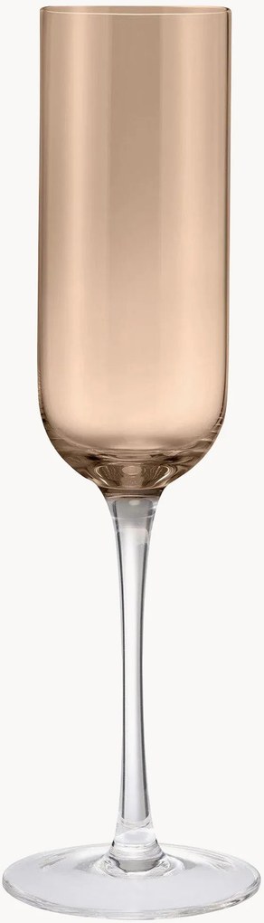Mondgeblazen champagneglazen Fuumi, 4-delig