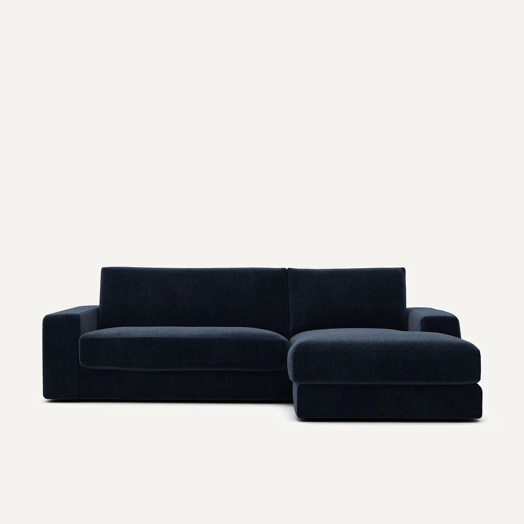 Hoekbank, chenille fluweel, Skander