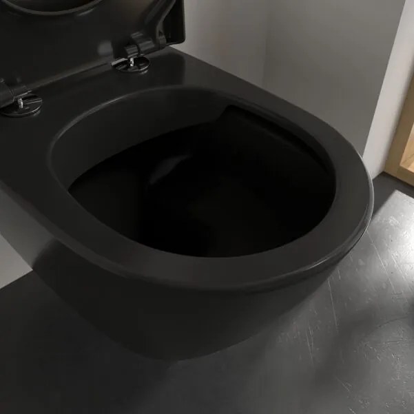 Villeroy & Boch Subway 2.0 randloos toilet met DirectFlush en CeramicPlus zwart mat