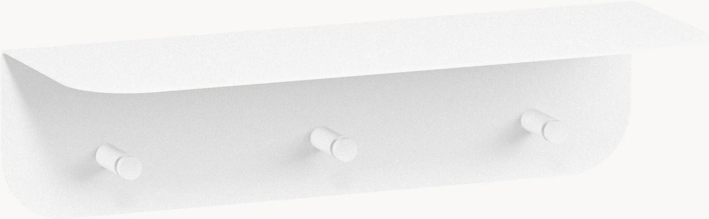 Metalen wandrek Malou met haken en hoedenplank