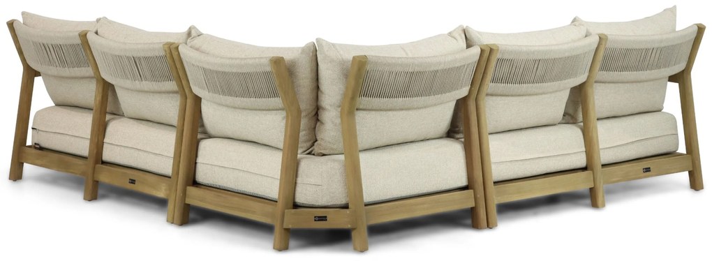 Hoek loungeset 5 personen Teak Old teak greywash  Santika Furniture Santika