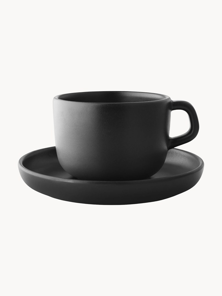 Koffiekopjes Nordic Kitchen met schoteltjes, 4 stuks