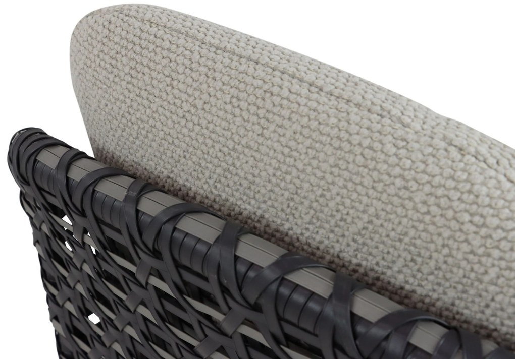 Tuinstoel Aluminium/wicker Grijs-antraciet Santika Yovan