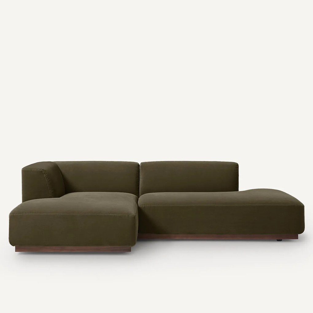 Linker hoekbank XL fluweel, Jacopo