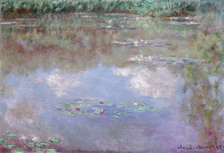 Kunstreproductie Waterlilies (1910), Claude Monet