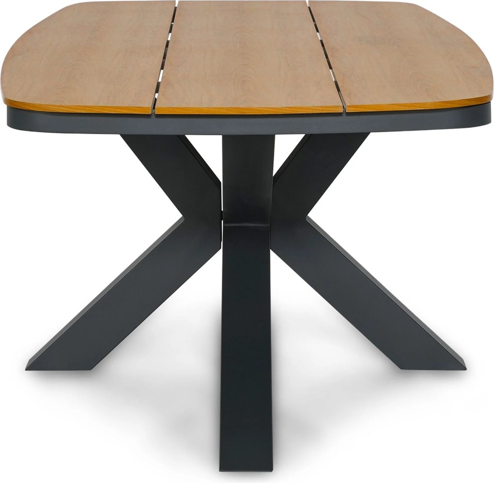 Tuinset 6 personen 220 cm Kunststof Grijs Domani Furniture Toscano/Camila