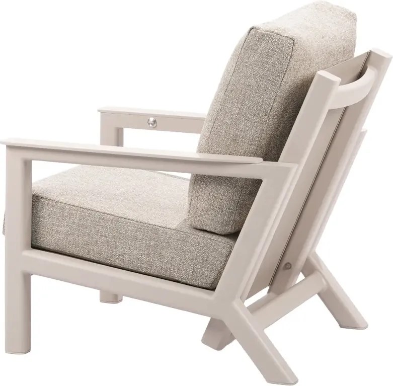 Taste by 4 Seasons Xara verstelbare loungestoel Linen Loungestoel beige weerbestendig