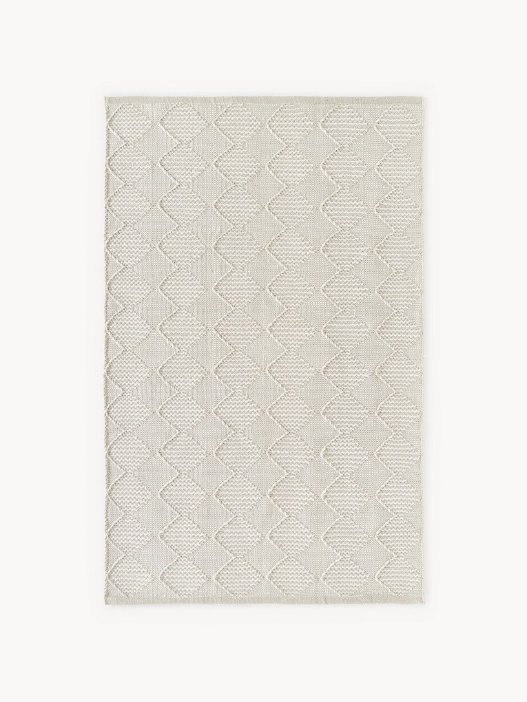 Indoor & outdoor vloerkleed Barcelona met hoog-laag structuur