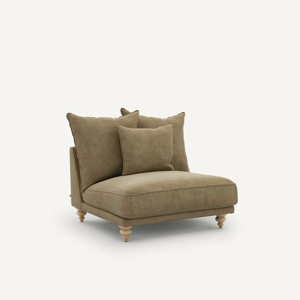Bank van stonewashed fluweel, Lazare