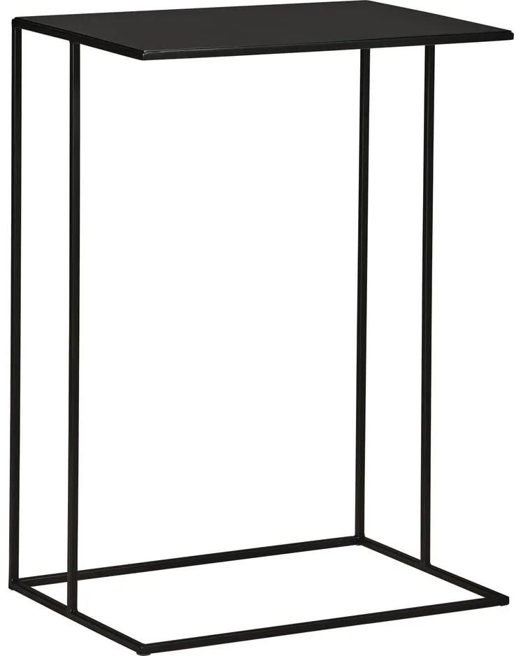 Goossens Bijzettafel Jill, metaal zwart, elegant chic, 50 x 70 x 35 cm