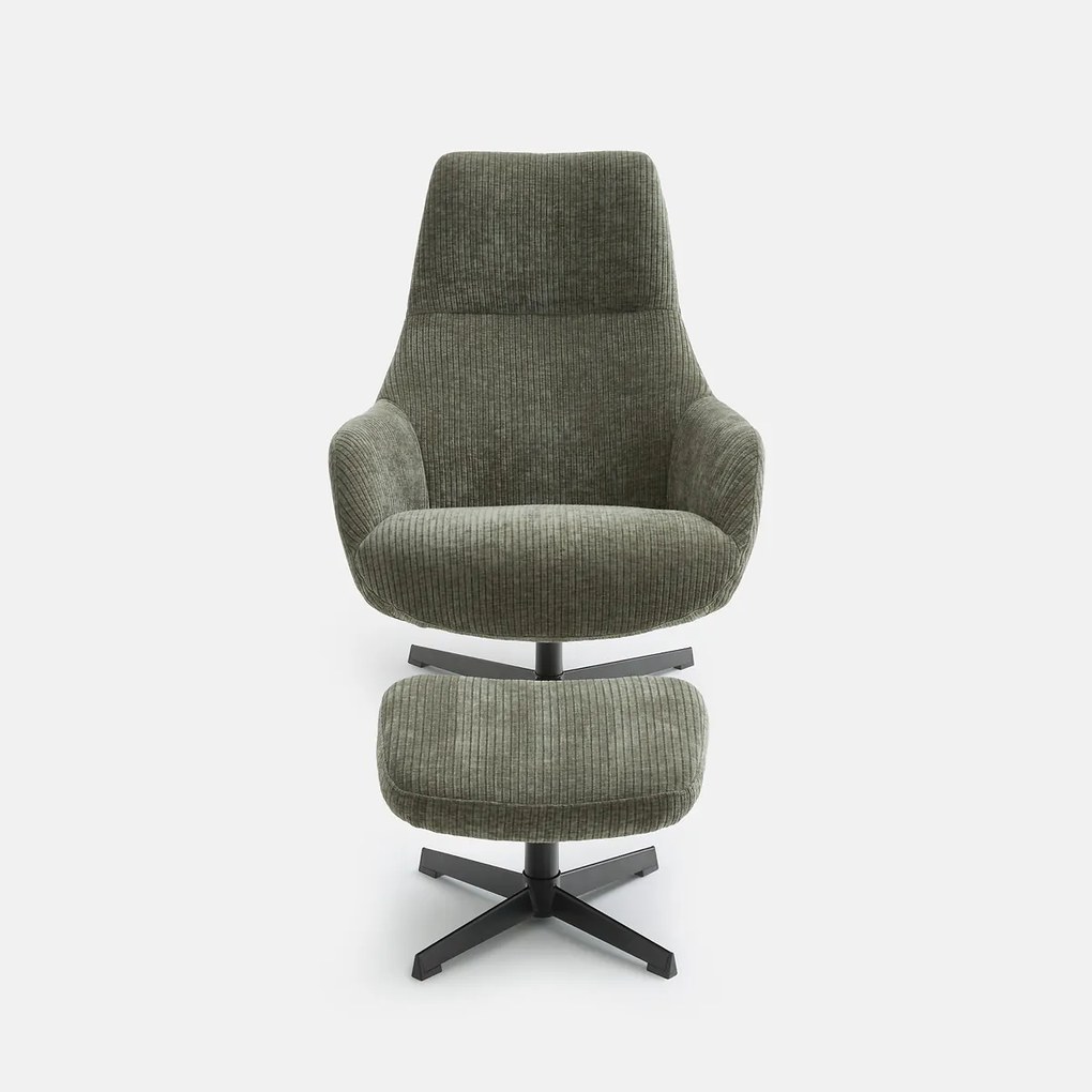 Draaifauteuil met voetensteun Roye