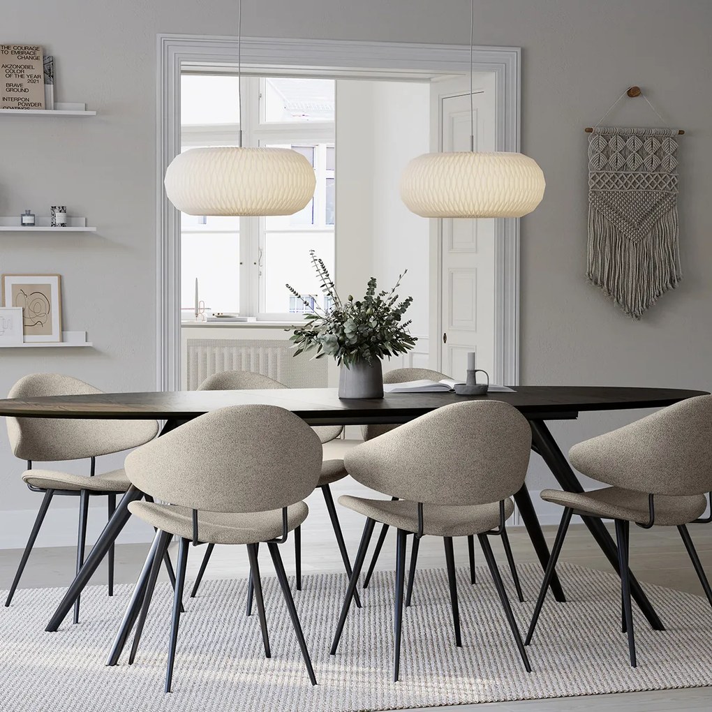 Dan-Form Napoleon Design Eetkamerstoel Grijsbruin Boucle