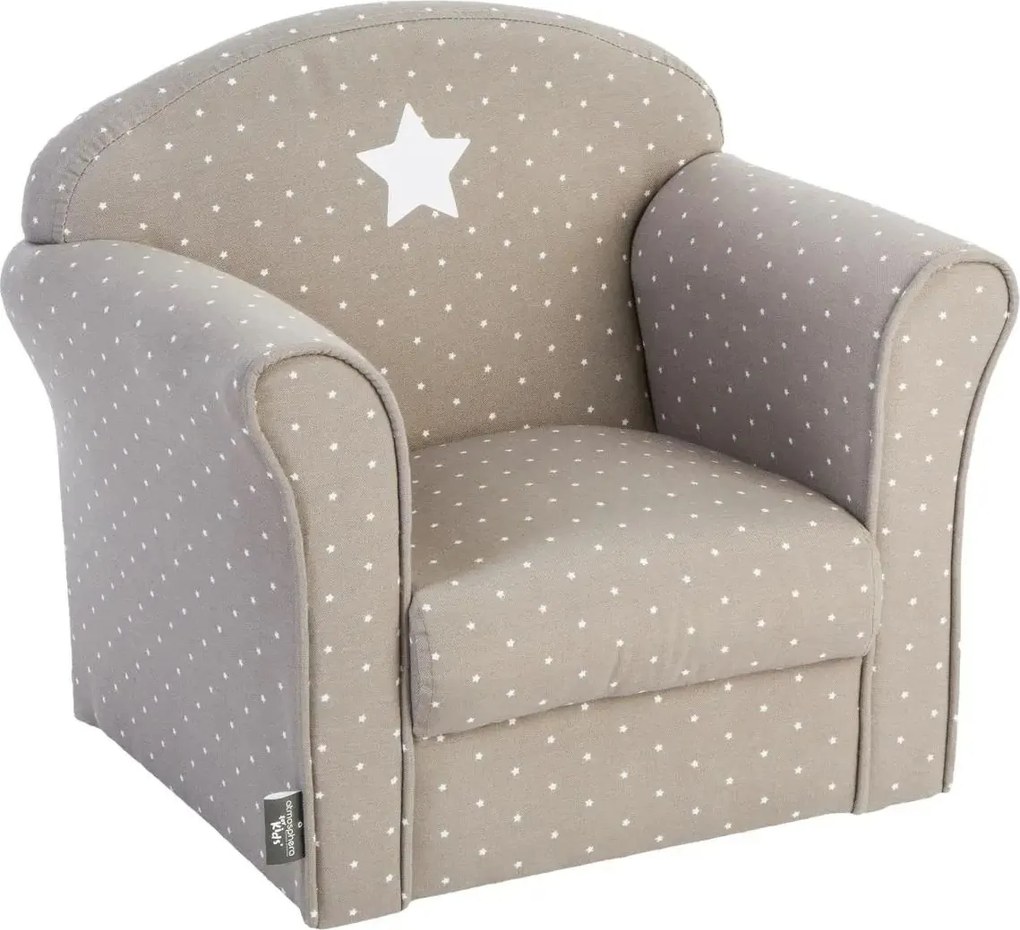 Atmosphera kinderfauteuil Club - Taupe - Klassieke kinderstoel / zetel