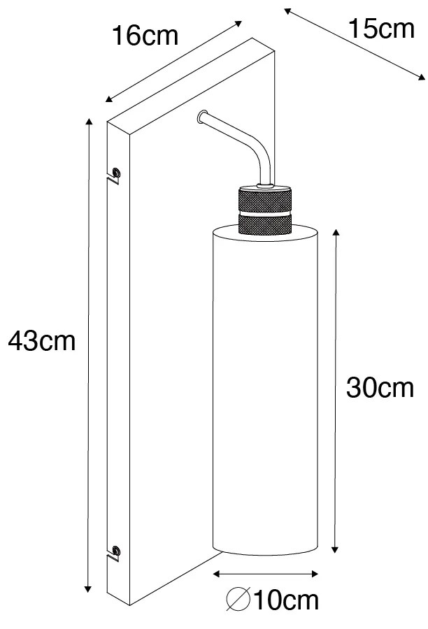 Moderne wandlamp zwart met smoke glas - Stavelot Modern E27 Binnenverlichting Lamp