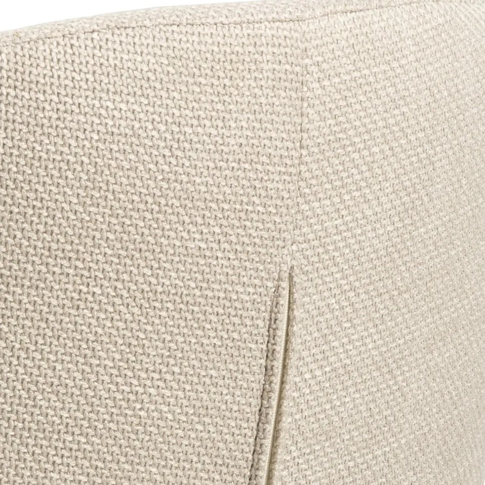 CLARA Beige (stof Monza 24)/zwarte poten - MODERNE GESTOFFEERDE KUIPSTOEL VOOR WOONKAMER/EETKAMER/KANTOOR LOFT