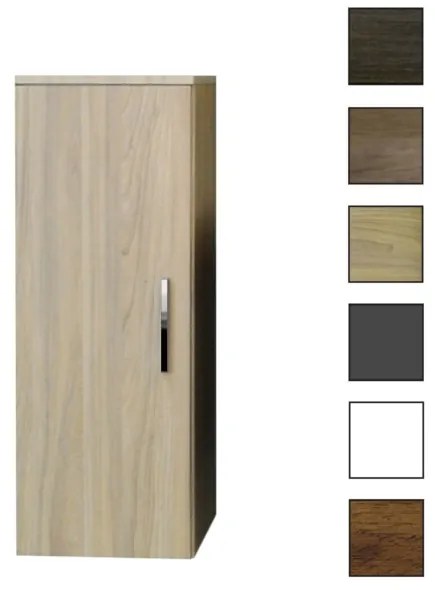 Sanicare kolomkast met chromen greep 33,5x90x32cm grey-wood