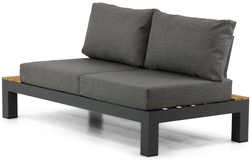 Loungeset 5 personen Aluminium/Teak Grijs Lifestyle Garden Furniture Vittoria