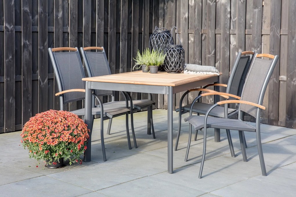 Lesli Living  Tuinstoel Stapelbaar - Monza - Teak - Lesli Living