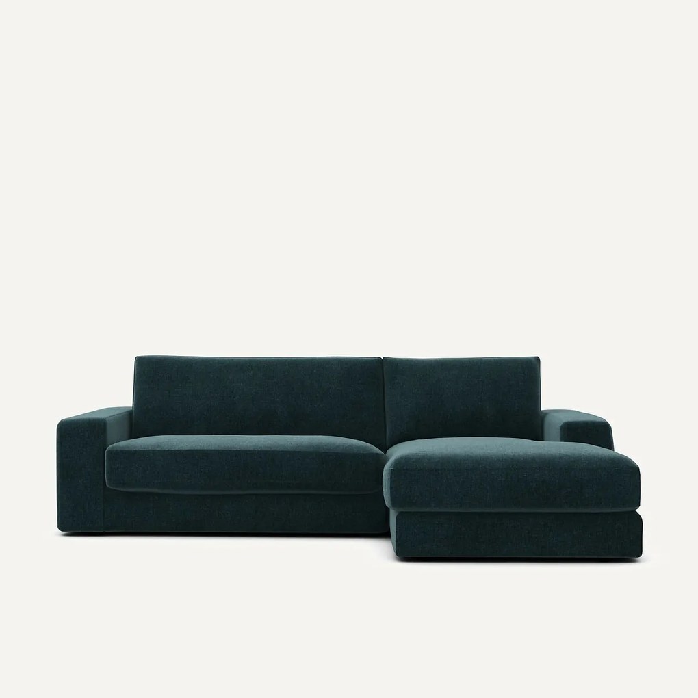 Hoekbank, chenille fluweel, Skander