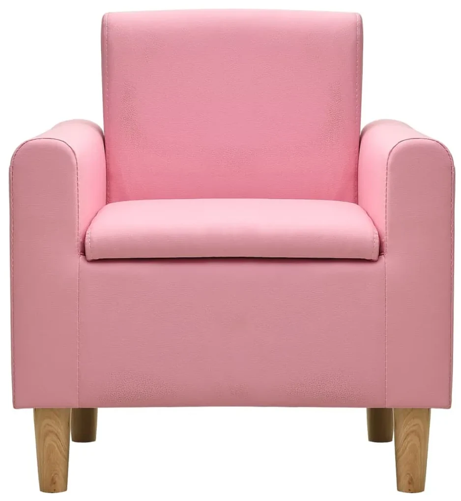 vidaXL Kinderbank kunstleer roze