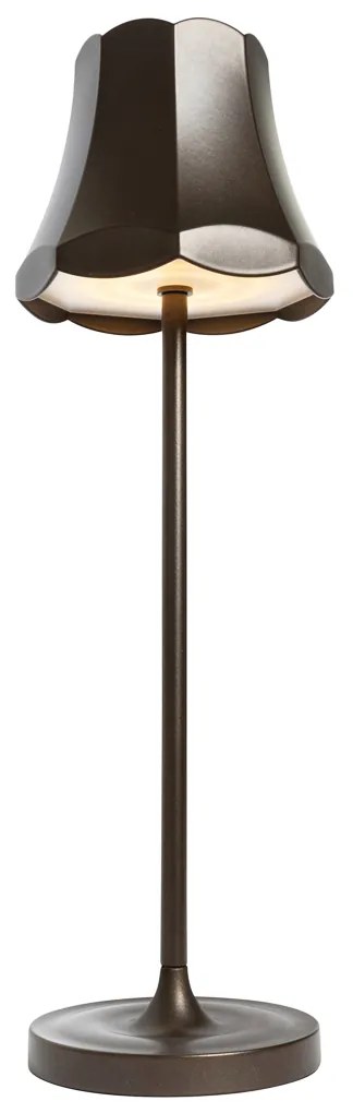 Set van 2 retro tafellampen donkerbrons oplaadbaar IP44 - Granny