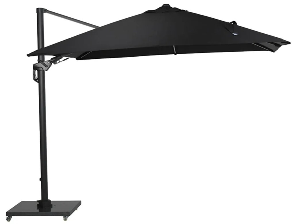 Garden Impressions Hawaii Lumen LED zweefparasol 300x300 -donker grijs - zwart
