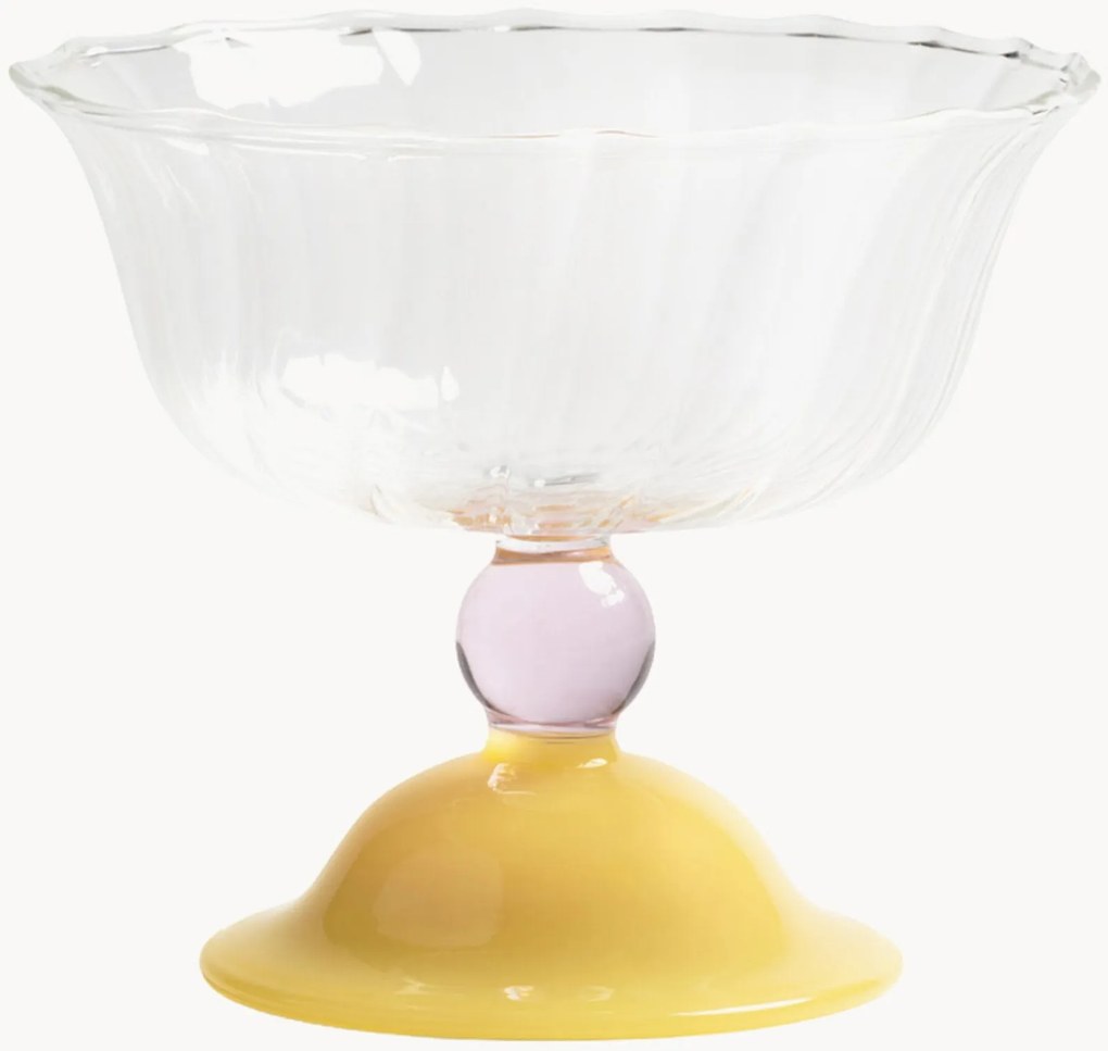 Handgemaakte champagneglazen Tulip van borosilicaatglas, 2-delig