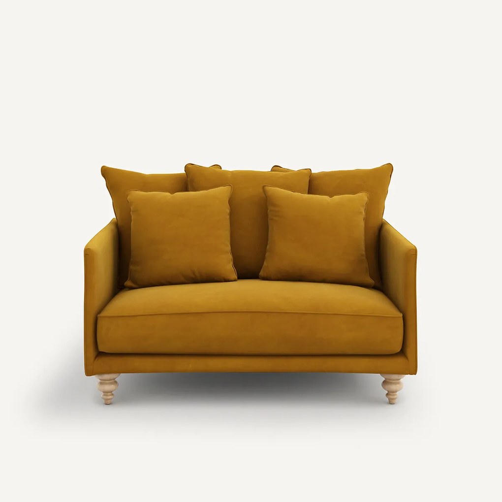 2-zits compact fluwelen bank, Lazare