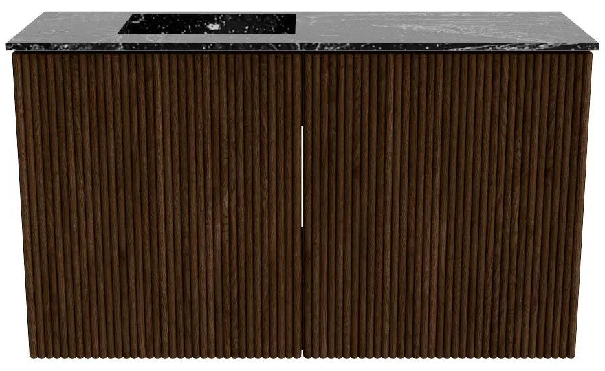 Mondiaz Joya DLux 70cm toiletmeubel walnut met wastafel faye links 1 kraangat lava
