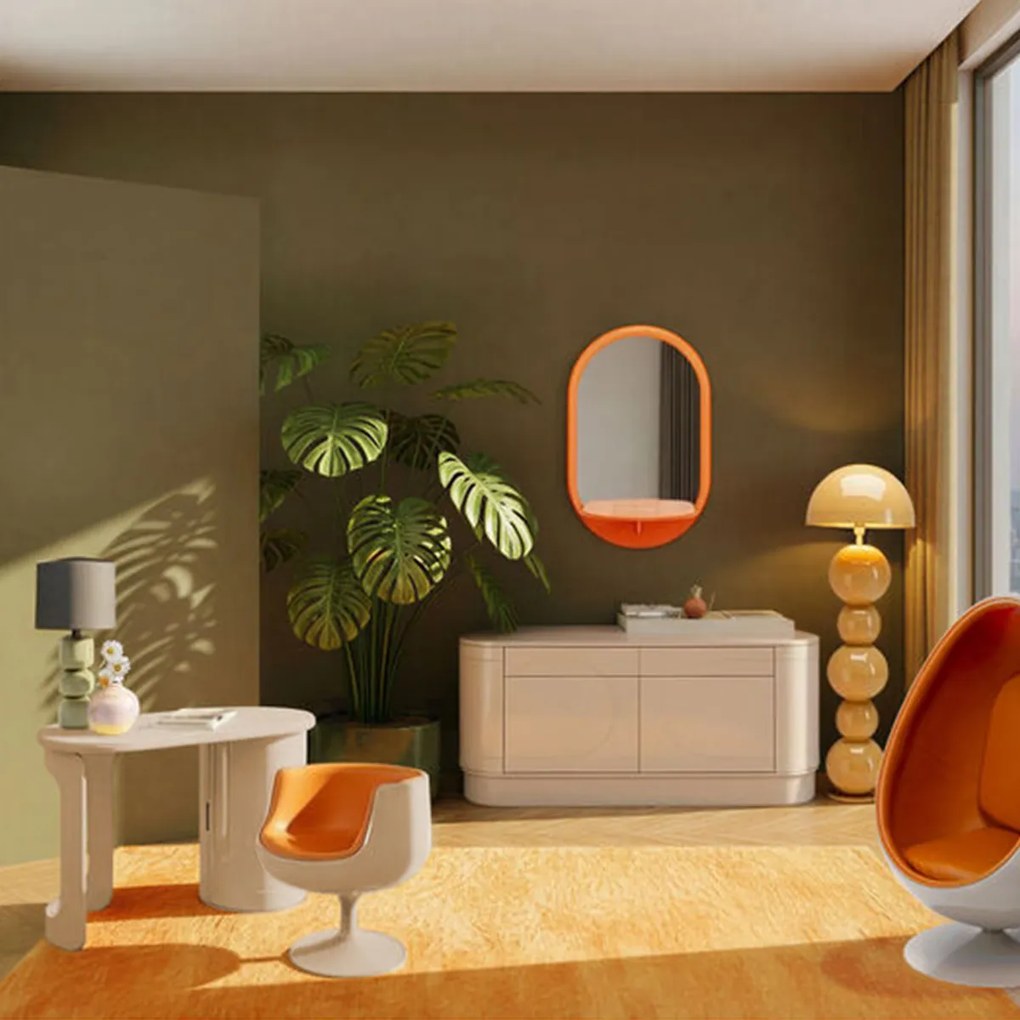 Beige Retro Bureau - 120 X 50cm.