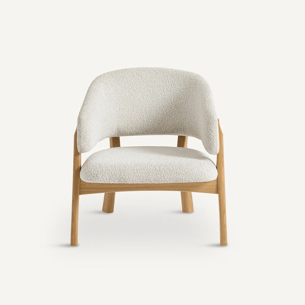 Fauteuil in bouclette stof, Chablis