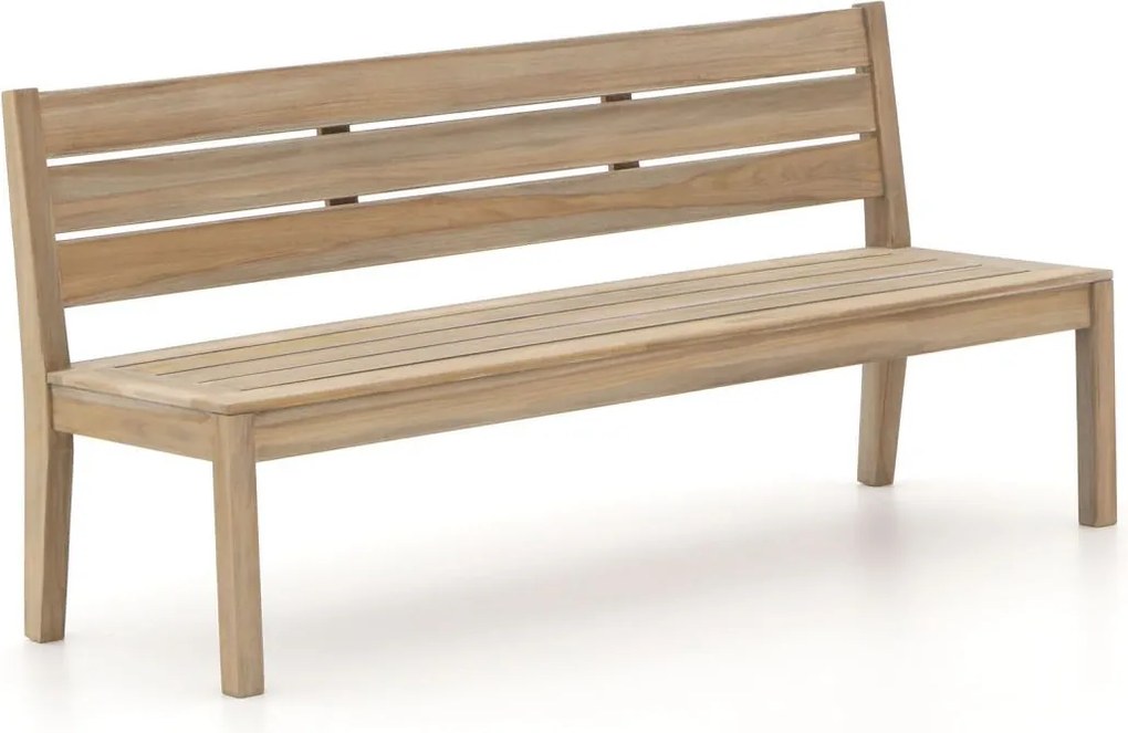Parkbank ROUGH  | Teakhout | 3 personen | Tuinbank Old Teak Greywash | 190cm | Kees Smit Tuinmeubelen