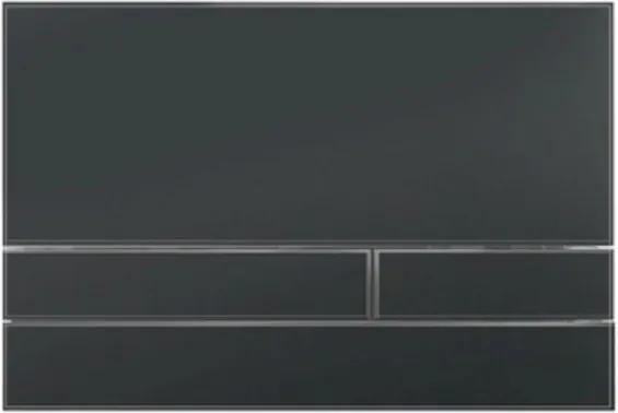 Rezi Modern bedieningsplaat glas DF met rechthoekige druktoetsen 261x174mm t.b.v de BB3650 serie mat zwart BB3651M11ZM