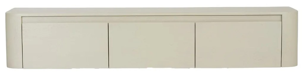 Zwevend Tv-meubel Beige Ronde Hoeken 160 Cm - 160x40x30cm.