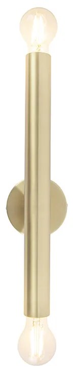 Hotel Chique wandlamp goud 2-lichts -Tubi Art Deco E27 Binnenverlichting Lamp