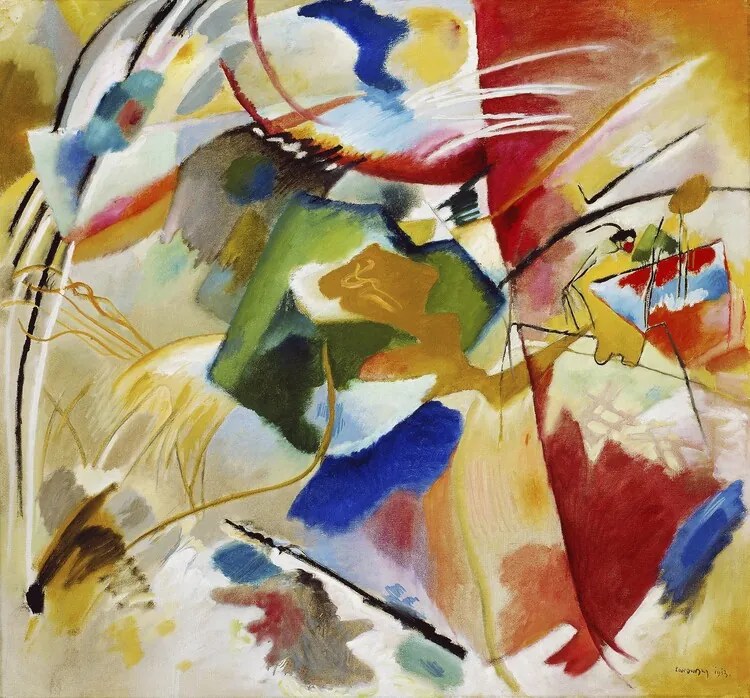 Kunstreproductie Painting with Green Center (1913), Wassily Kandinsky