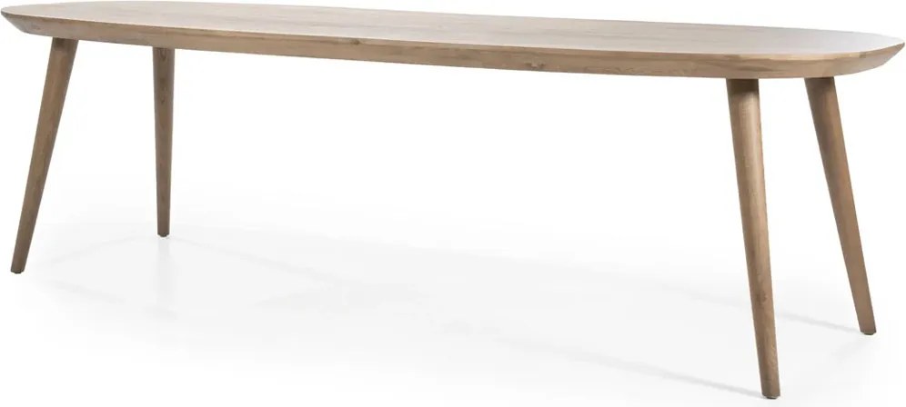 Eettafel Gerookt Eiken Met Ronde Hoeken 260 Cm - 260 X 100cm.