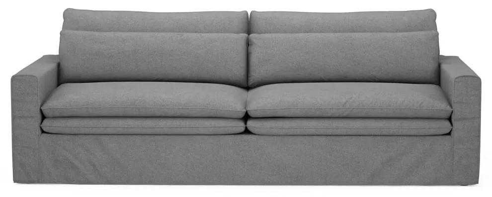 Rivièra Maison - Continental Sofa 3,5 Seater, oxford weave, steel grey - Kleur: grijs