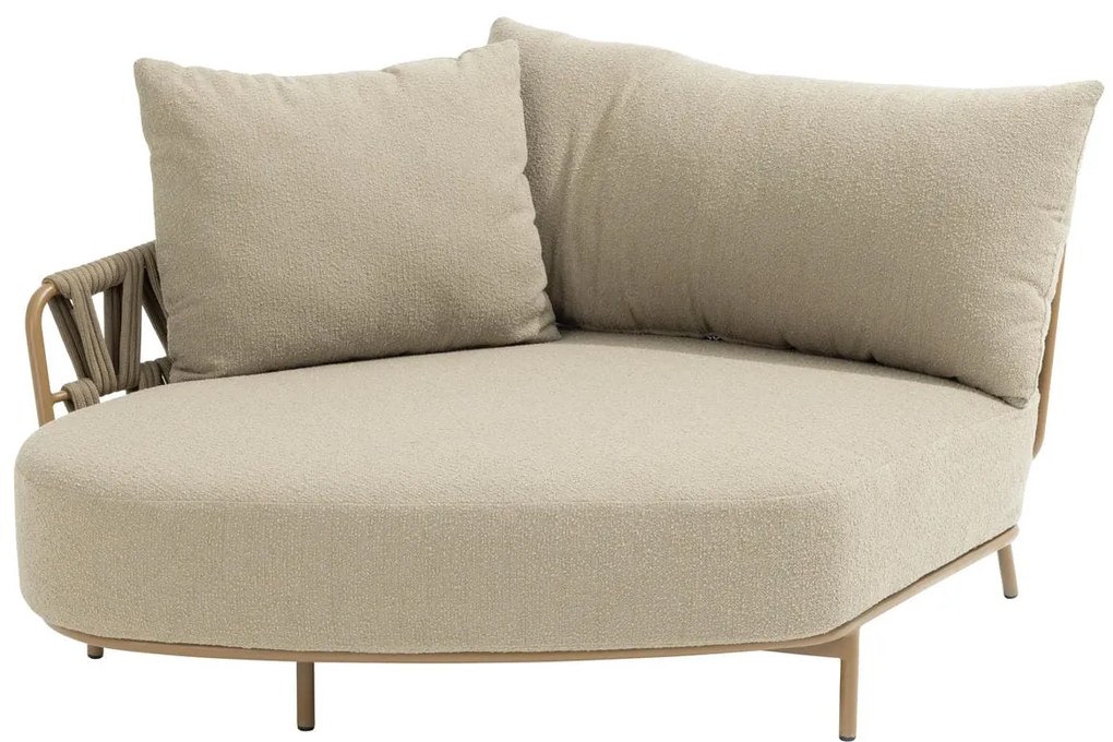 4 Seasons Outdoor Biarritz chaise loungebank amber SALE Loungebank beige weerbestendig